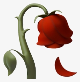 🥀 #mine #sticker #wilting #rose #emoji #red #gothic - Transparent Emoji Iphone, HD Png Download, Free Download