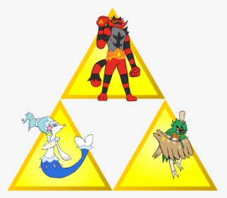 Just Decided To Draw Decidueye, Incineroar And Primarina, - Triforce Png, Transparent Png, Free Download