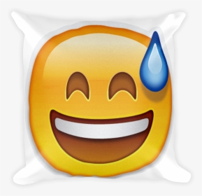 Smiling Face With Open Mouth And Cold Sweat , Png Download - 😄 Emoji Png, Transparent Png, Free Download