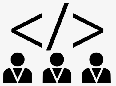 Group Business Web Development Team Code - Lines Of Code Icon, HD Png Download, Free Download