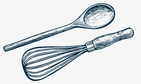 Spoon And Whisk Illustration - Spoon Clipart Whisk, HD Png Download, Free Download