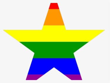 Polygon Clipart Five Point Star - Gay Pride Star, HD Png Download, Free Download