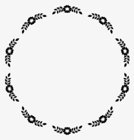 Flower Frame Extrapolated 21 Clip Arts - Flower Circle Border Clipart Black And White, HD Png Download, Free Download