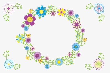 Vector Flowers Circle - Circle, HD Png Download, Free Download