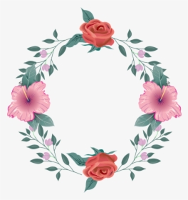 Floral, Circle, Pattern, Frame, Ornament, Flowers - Alice In Wonderland, HD Png Download, Free Download