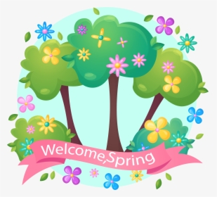 Transparent Think Spring Clipart - Banner Welcome Spring Clip Art Free, HD Png Download, Free Download