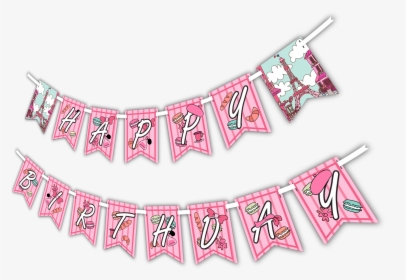 Pink Paris "happy Birthday - Happy Birthday Moldes De Letras, HD Png Download, Free Download