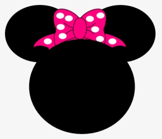 Glasses Clipart Minnie Mouse - Black Minnie Mouse Head, HD Png Download, Free Download