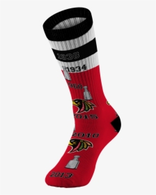 Chicago Black Hawks Stanley Cup Nhl Printed Socks - Sock, HD Png ...
