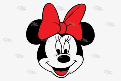 Disney Minnie Mouse Cute Red Bow Smiling Face Married - Transparent Minnie Mouse Face, HD Png Download, Free Download