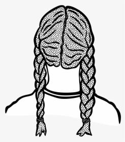 Clipart Braids Lineart - Braids Clipart, HD Png Download, Free Download