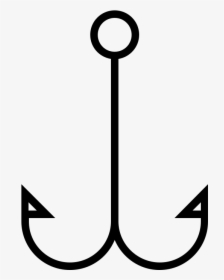Coloring Pages Of Fish Hooks Rare - Grey Fish Hook, HD Png Download, Free Download