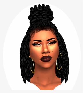 Magdalena African Hair Braiding - Sims 4 Cc Ebonix, HD Png Download, Free Download