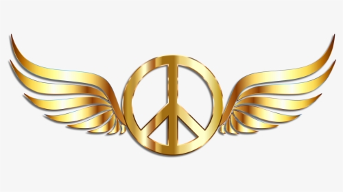 Clipart - Peace Sign With Wings, HD Png Download, Free Download