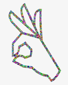 Prismatic Low Poly Ok Perfect Hand Sign Emoji 4 Clip - Ok Hand Clipart, HD Png Download, Free Download