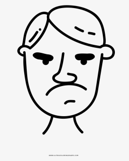 Angry Man Coloring Page - Surprised Face Guy Transparent, HD Png Download, Free Download