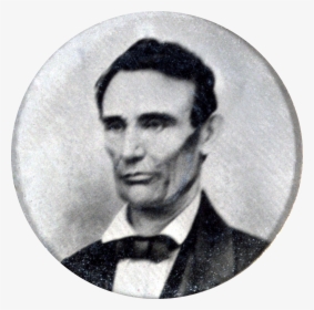 1858 Abraham Lincoln Portrait From Campaign Button - Abraham Lincoln Campaign Button, HD Png Download, Free Download