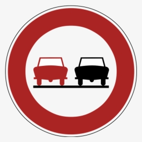 Señal De Prohibición Adelantamiento Prohibido - No Overtaking Road Sign Png, Transparent Png, Free Download