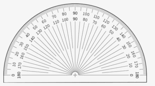 Protractor Actual Size Silhouette Transparent Background - Protractor Transparent, HD Png Download, Free Download