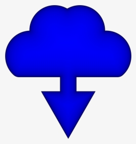 Simple Download Cloud Icon Glowing - Portable Network Graphics, HD Png Download, Free Download