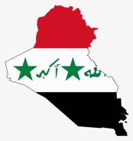 Flag Map Of Iraq & Occupied Kuwait - Iraq Map And Flag, HD Png Download, Free Download