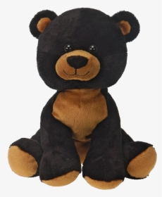 Sitting Black Bear Plush Fiesta 16 Inches - Black Stuffed Bear, HD Png Download, Free Download