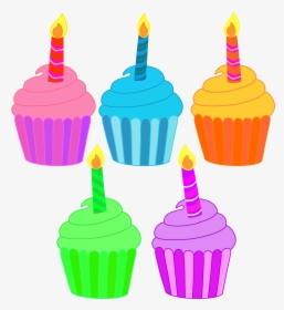 Cupcake Cupcakes Clipart Suggestions For Transparent - Cupcakes With Candles Clipart, HD Png Download, Free Download