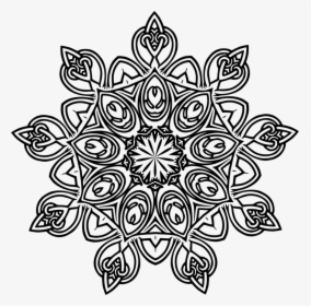Line Art,flower,leaf - Geometric Flower Clip Art, HD Png Download, Free Download