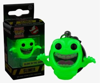 Funko Pop Keychain Glow In The Dark - Pocket Pop Ghostbusters Slimer Glow In The Dark, HD Png Download, Free Download