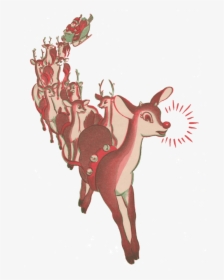 Free Printable Rudolph The Red Nosed Reindeer Vintage - Vintage Rudolph The Red Nosed Reindeer Clipart, HD Png Download, Free Download