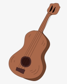 Ukulele Clipart Brown Guitar - Acoustic Guitar, HD Png Download, Free Download