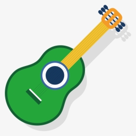 Ukulele Guitar Clip Art - Clip Art Guitar Green, HD Png Download, Free Download