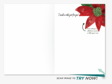 Poinsettia Christmas Card - Poinsettia, HD Png Download, Free Download