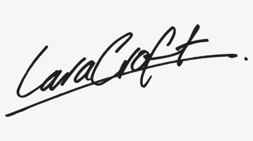 Transparent Marilyn Monroe Signature Png - Lara Croft Signature, Png Download, Free Download
