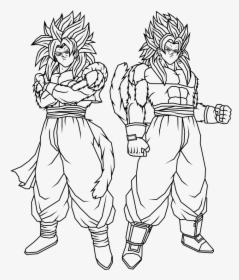 Blue Vegito Coloring Page, Printable Blue Vegito Coloring, - Gogeta And Vegito Coloring Pages, HD Png Download, Free Download