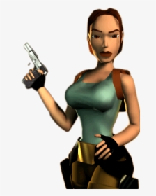Lara Croft Holding Gun, HD Png Download, Free Download