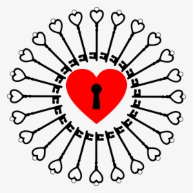 Keys Clipart Keyhole - Password To Unlock Heart, HD Png Download, Free Download