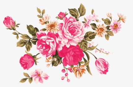 Flower Garden Roses Clip Art - Vector Flower Illustration Png, Transparent Png, Free Download