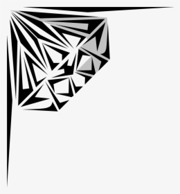 Clip Art Diamond Border Clipart - Black White Diamond Drawing, HD Png Download, Free Download