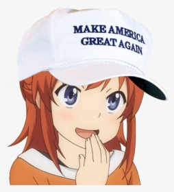 View Samegoogleiqdbsaucenao Smug America , - Make America Great Again Hat Anime, HD Png Download, Free Download