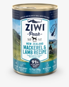 Ziwi Peak Mackerel & Lamb Dog Food Can 390g Front View - Ziwi Tripe And Lamb, HD Png Download, Free Download