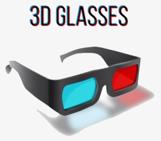 3d Glasses Film Stereoscopy Free Frame Clipart - Stereoscopy, HD Png Download, Free Download