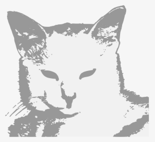 File - User-coolcat - Svg - Cool Cat Silhouette - Cat Yawns, HD Png Download, Free Download