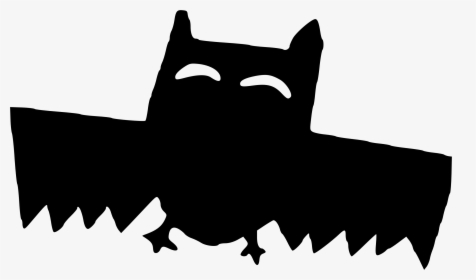 Bat,small To Medium Sized Cats,silhouette - Nickelodeon Bat, HD Png Download, Free Download