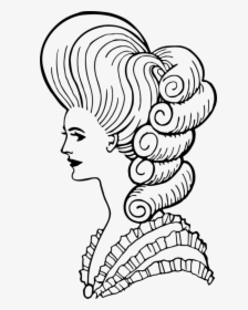 Line Art,eye,jaw - Madame Pompadour Hair, HD Png Download, Free Download