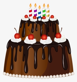 Cake With Candles Png, Transparent Png, Free Download