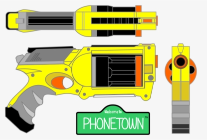 Silhouette At Getdrawings Com - Cartoon Nerf Gun, HD Png Download, Free Download