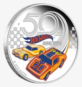 50 Years Of Hot Wheels 2018 Silver Proof Coin - Hot Wheel 50th Anniversary, HD Png Download, Free Download