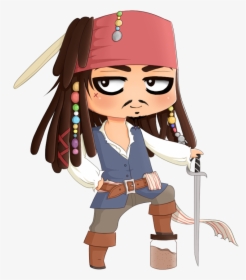 Jack Sparrow , Png Download - Jack Sparrow Drawing Chibi, Transparent Png, Free Download