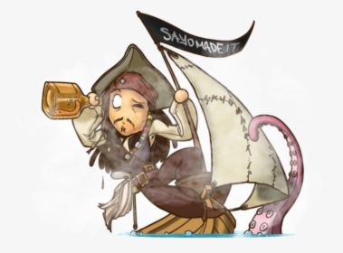 Jack Sparrow - Draw Cartoon Jack Sparrow, HD Png Download, Free Download